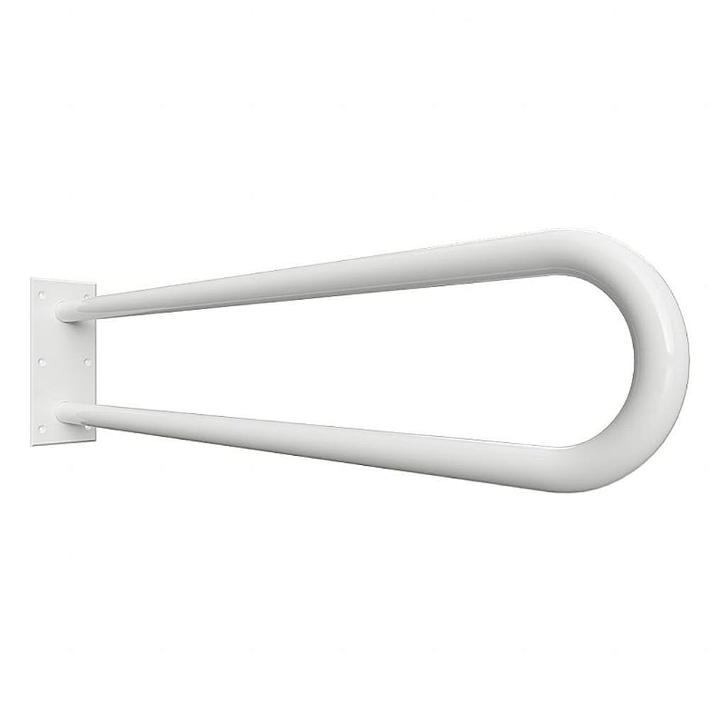 Brillantbad BELP St&uuml;tzgriff in U-Form Eisen Wei&szlig; 100x250x916 mm, 120 kg Traglast f&uuml;r Bad & WC >> zum Bohren 