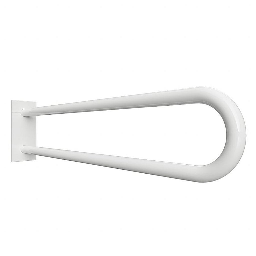 Brillantbad BELP St&uuml;tzgriff in U-Form Eisen Wei&szlig; mit Abdeckung 103x253x916 mm, 120 kg Traglast f&uuml;r Bad & WC >> zum Bohren 