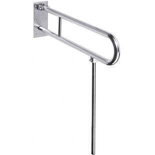 Brillantbad BELP Stützklappgriff in U-Form mit Standfuß Edelstahl gebürstet 100x800x616 mm, 120 kg Traglast für Bad & WC >> zum Bohren 