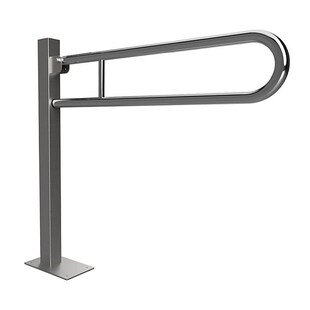 Brillantbad BELP Stützklappgriff in U-Form Bodenmontage Edelstahl poliert 150x870x930 mm, 120 kg Traglast für Bad & WC >> zum Bohren 