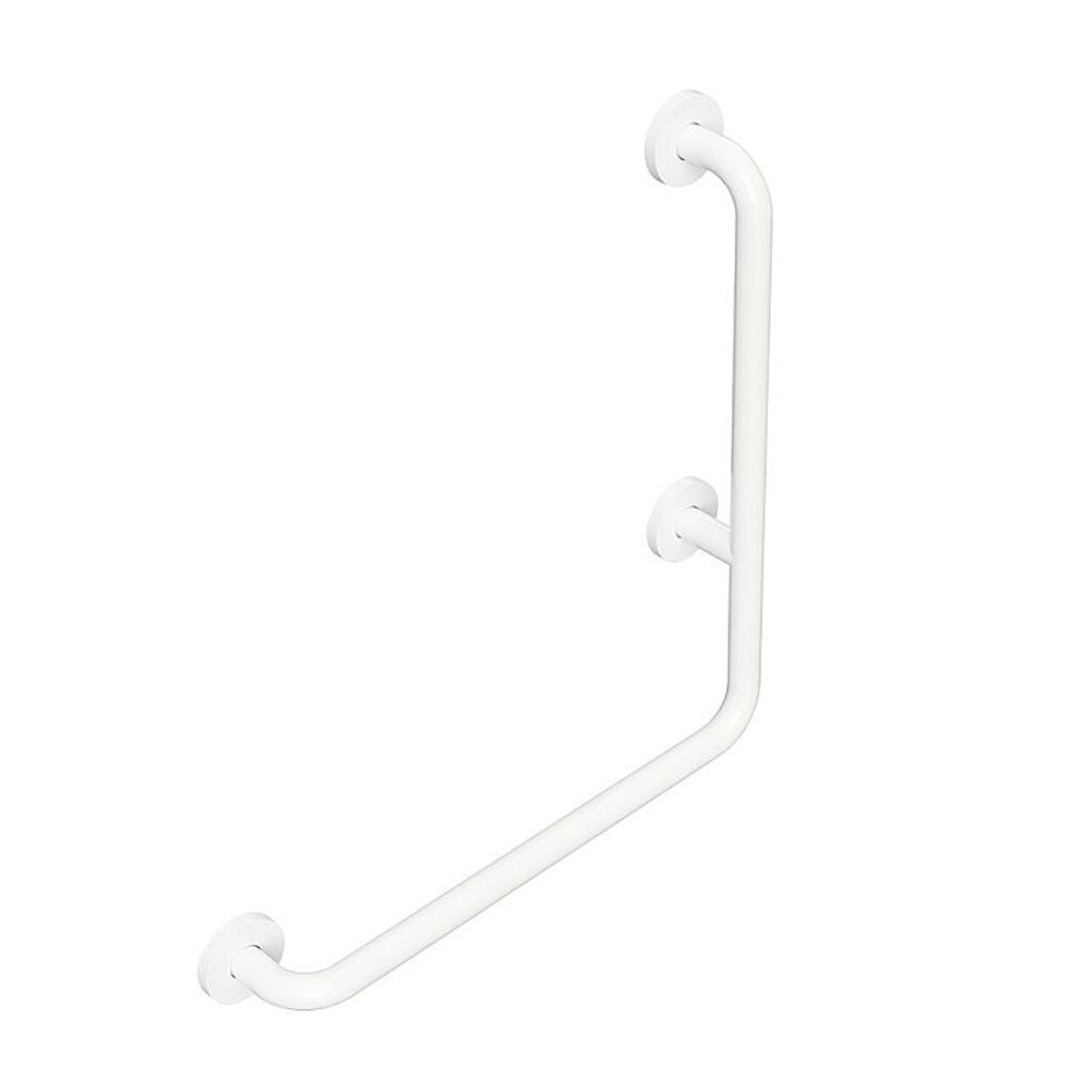 Brillantbad BELP Haltegriff Rechts Eisen Wei&szlig; mit Abdeckung 630x680x110 mm, 120 kg Traglast f&uuml;r Bad & WC >> zum Bohren 