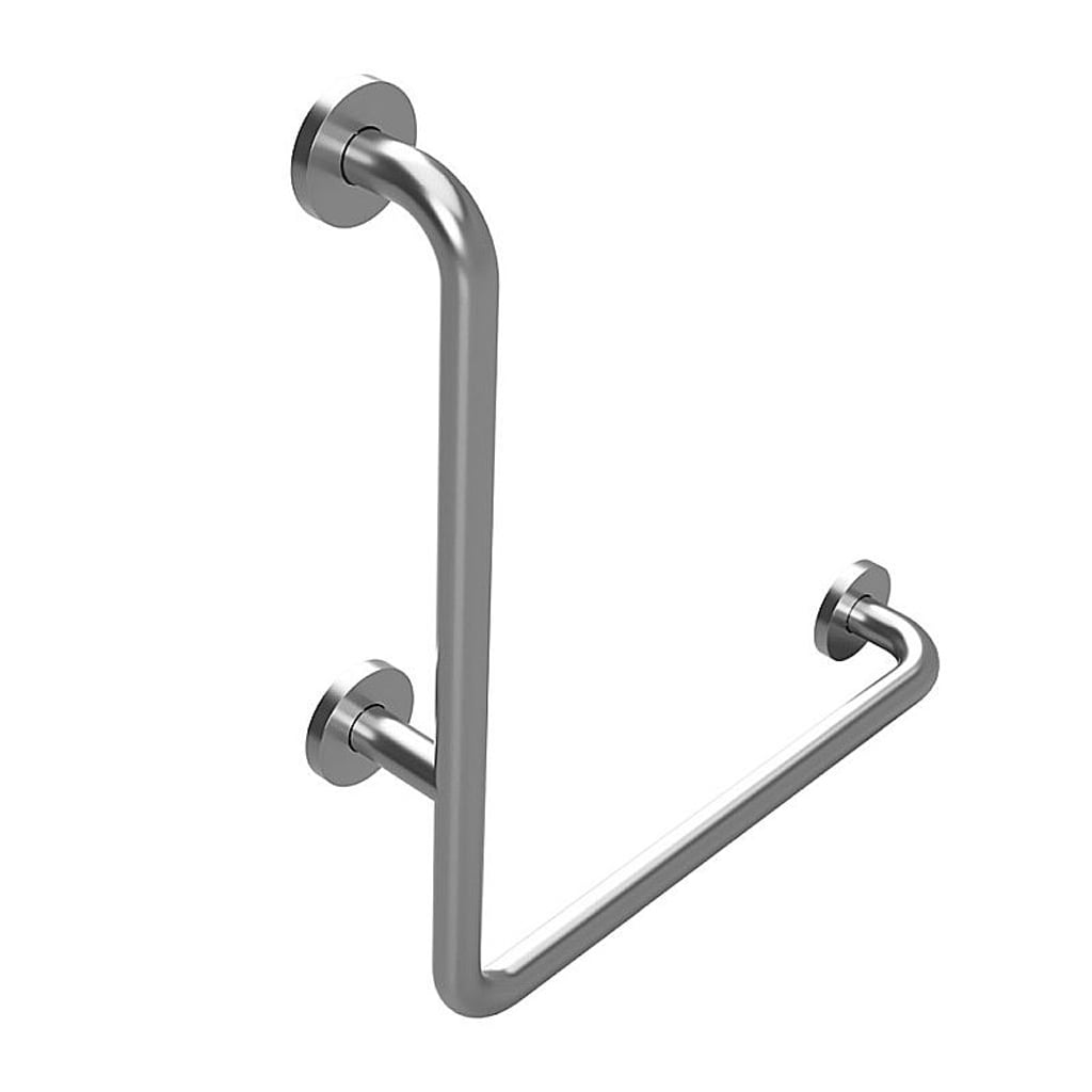 Brillantbad BELP Haltegriff Links Edelstahl geb&uuml;rstet mit Abdeckung 630x680x110 mm, 120 kg Traglast f&uuml;r Bad & WC >> zum Bohren 