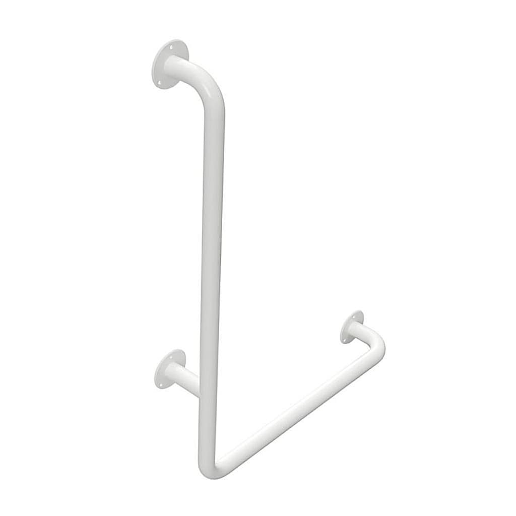 Brillantbad BELP Haltegriff Links Eisen Wei&szlig; mit Abdeckung 630x680x110 mm, 120 kg Traglast f&uuml;r Bad & WC >> zum Bohren 