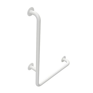 Brillantbad BELP Haltegriff Links Eisen Weiß mit Abdeckung 630x680x110 mm, 120 kg Traglast für Bad & WC >> zum Bohren 