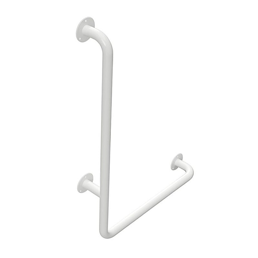 Brillantbad BELP Haltegriff Links Eisen Wei&szlig; mit Abdeckung 630x890x110 mm, 120 kg Traglast f&uuml;r Bad & WC >> zum Bohren 