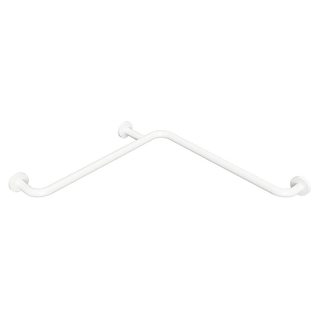 Brillantbad BELP Duschgriff Eisen Wei&szlig; mit Abdeckung 710x80x710 mm, 120 kg Traglast f&uuml;r Bad & WC >> zum Bohren 