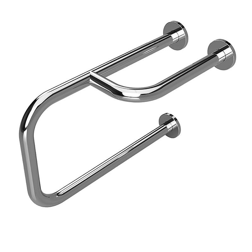 Brillantbad BELP St&uuml;tzgriff Rechts Edelstahl poliert mit Abdeckung 235x380x516 mm, 120 kg Traglast f&uuml;r Bad & WC >> zum Bohren 