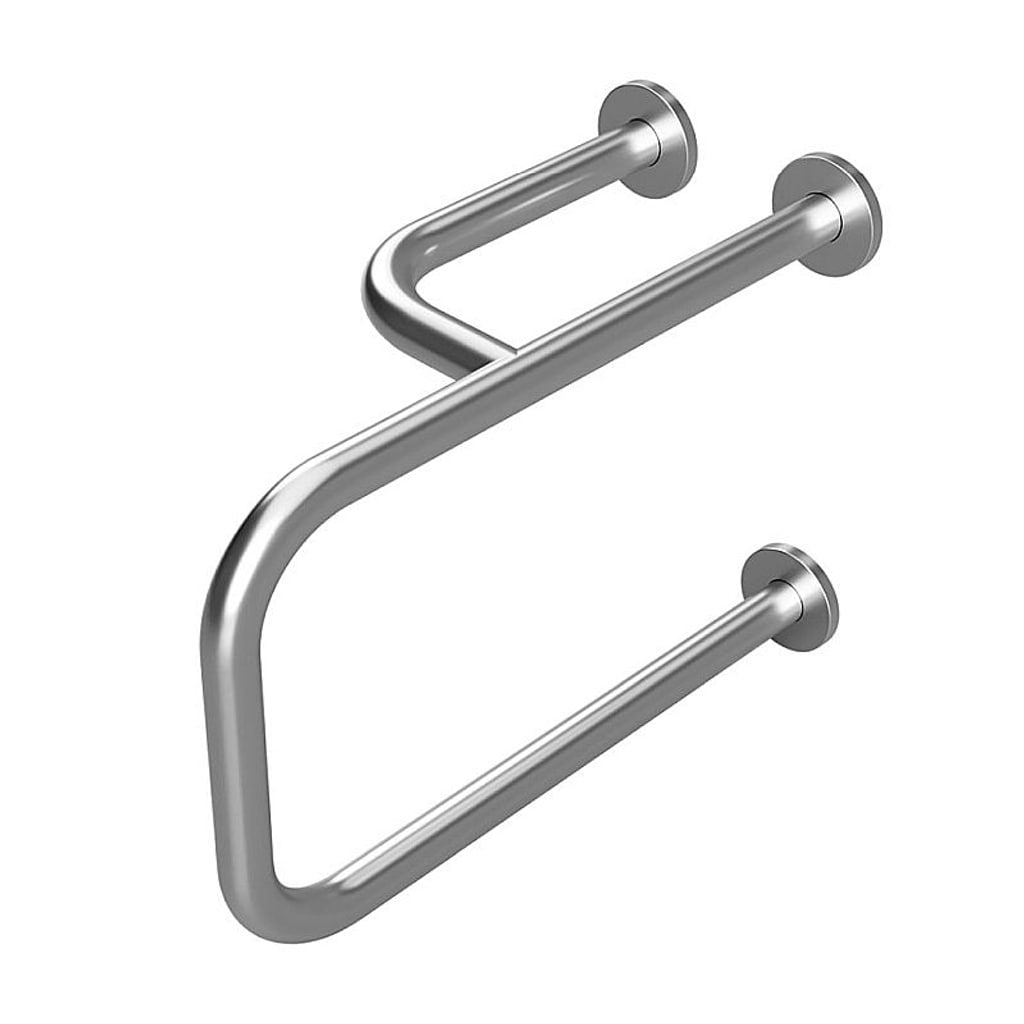 Brillantbad BELP St&uuml;tzgriff Links Edelstahl geb&uuml;rstet mit Abdeckung 235x380x516 mm, 120 kg Traglast f&uuml;r Bad & WC >> zum Bohren 