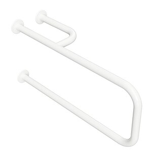 Brillantbad BELP Stützgriff Rechts Eisen Weiß 230x375x776 mm, 120 kg Traglast für Bad & WC >> zum Bohren 