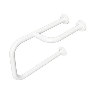 Brillantbad BELP Stützgriff Rechts Eisen Weiß mit Abdeckung 235x380x776 mm, 120 kg Traglast für Bad & WC >> zum Bohren 