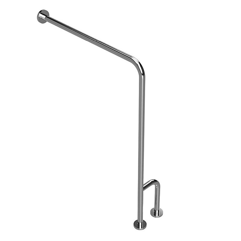 Brillantbad BELP St&uuml;tzgriff Rechts Edelstahl poliert mit Abdeckung 230x866x840 mm, 120 kg Traglast f&uuml;r Bad & WC >> zum Bohren 