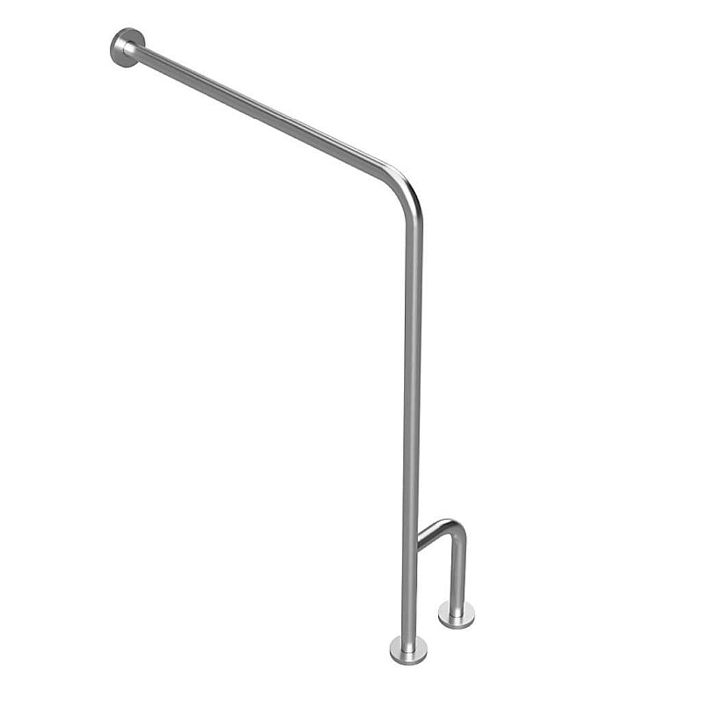 Brillantbad BELP St&uuml;tzgriff Rechts Edelstahl geb&uuml;rstet mit Abdeckung 230x866x840 mm, 120 kg Traglast f&uuml;r Bad & WC >> zum Bohren 