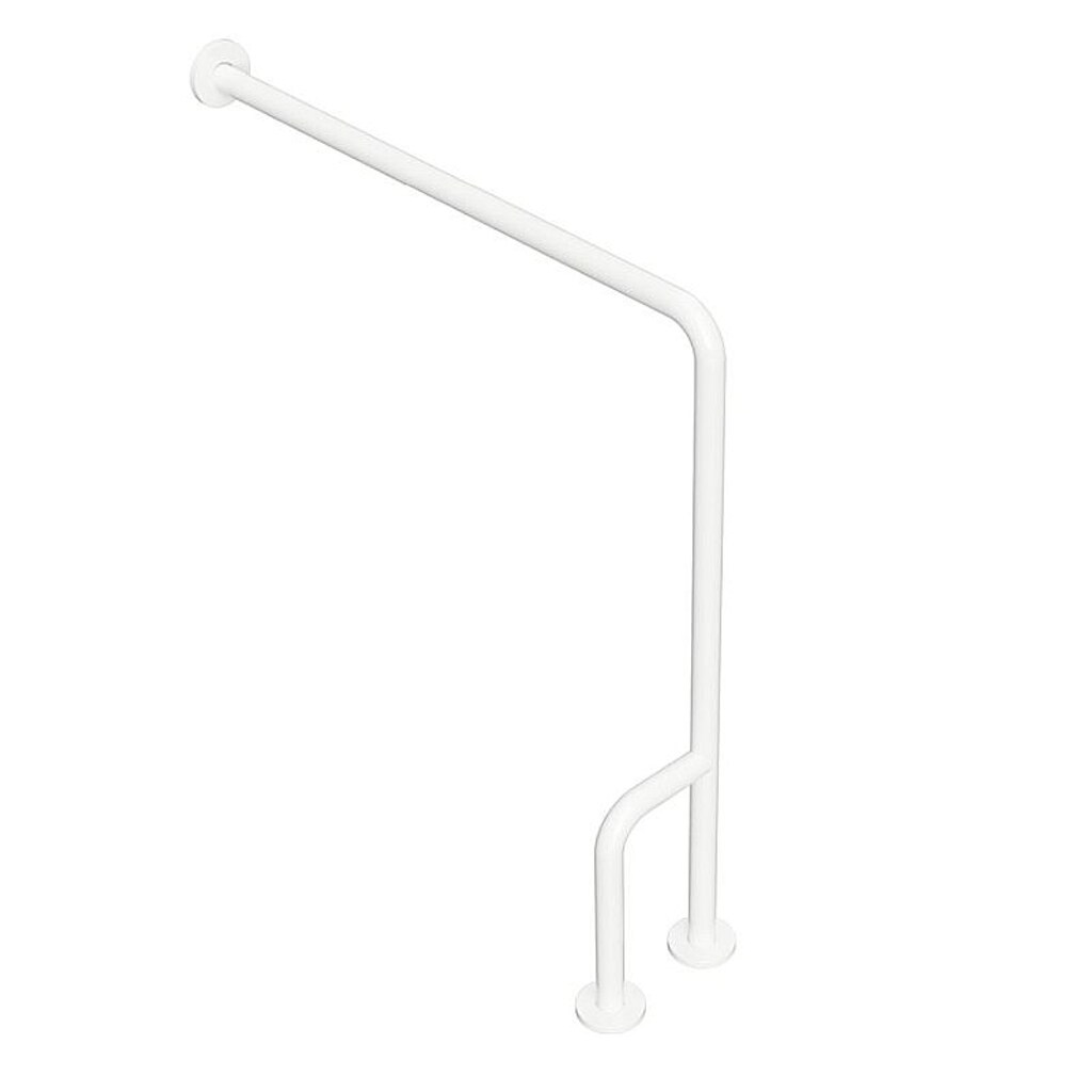 Brillantbad BELP St&uuml;tzgriff Links Eisen Wei&szlig; mit Abdeckung 230x866x840 mm, 120 kg Traglast f&uuml;r Bad & WC >> zum Bohren 