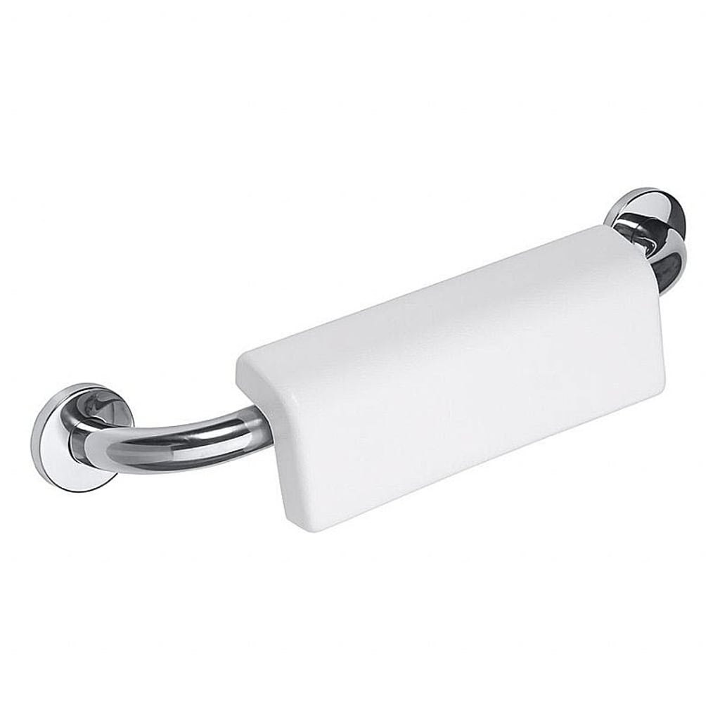 Brillantbad BELP Griff mit R&uuml;ckenlehne Edelstahl poliert Kunststoff mit Abdeckung 580x124x155 mm, 120 kg Traglast f&uuml;r Bad & WC >> zum Bohren 