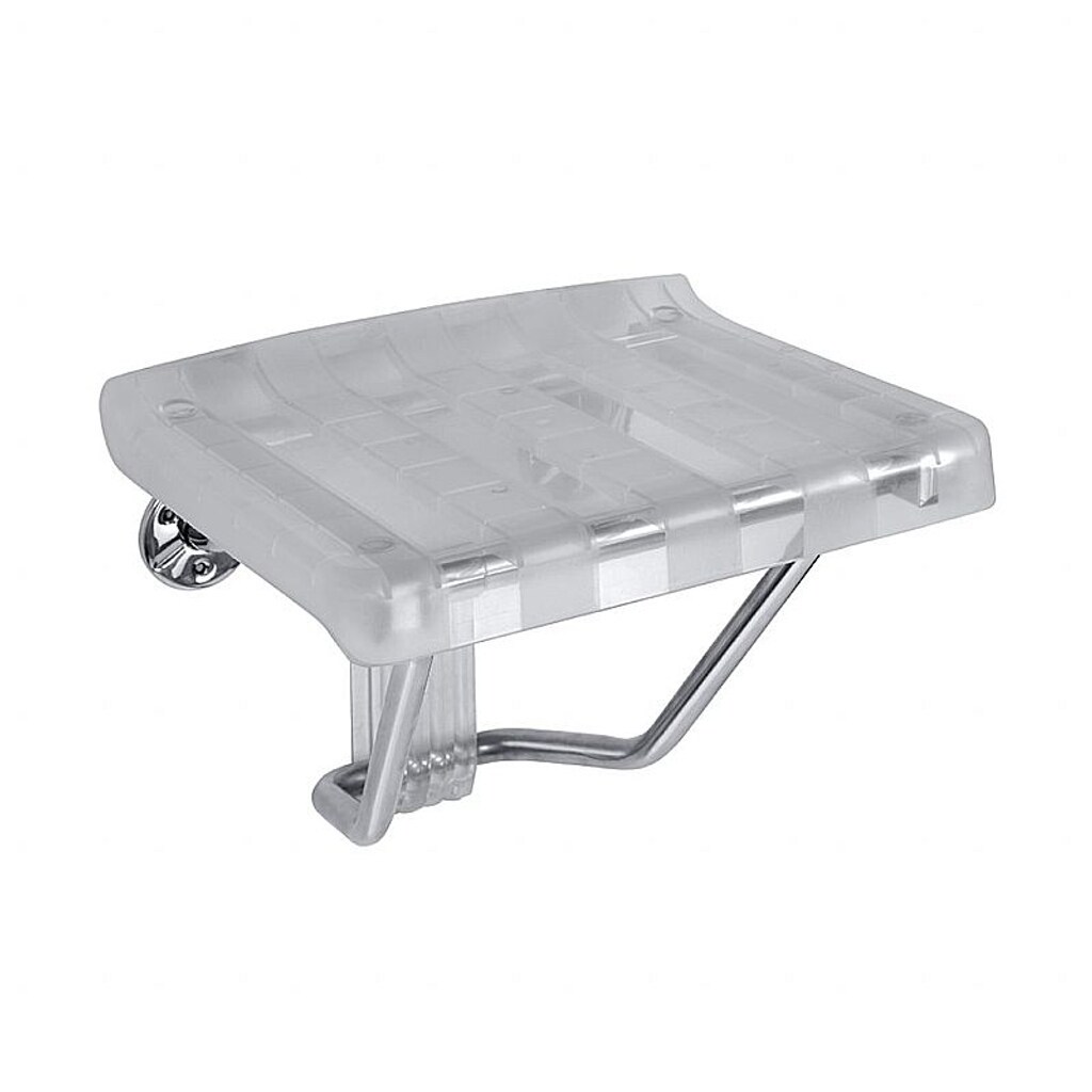 Brillantbad BELP Duschklappsitz Edelstahl poliert Kunststoff 380x460x555 mm, 160 kg Traglast f&uuml;r Bad & WC >> zum Bohren 