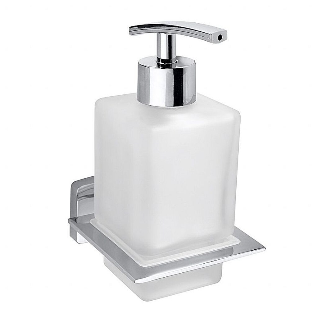 Brillantbad BIKI Glasseifenpender Chrom poliert Glas 77x150x100 mm, 250 ml f&uuml;r Bad & K&uuml;che >> zum Bohren 