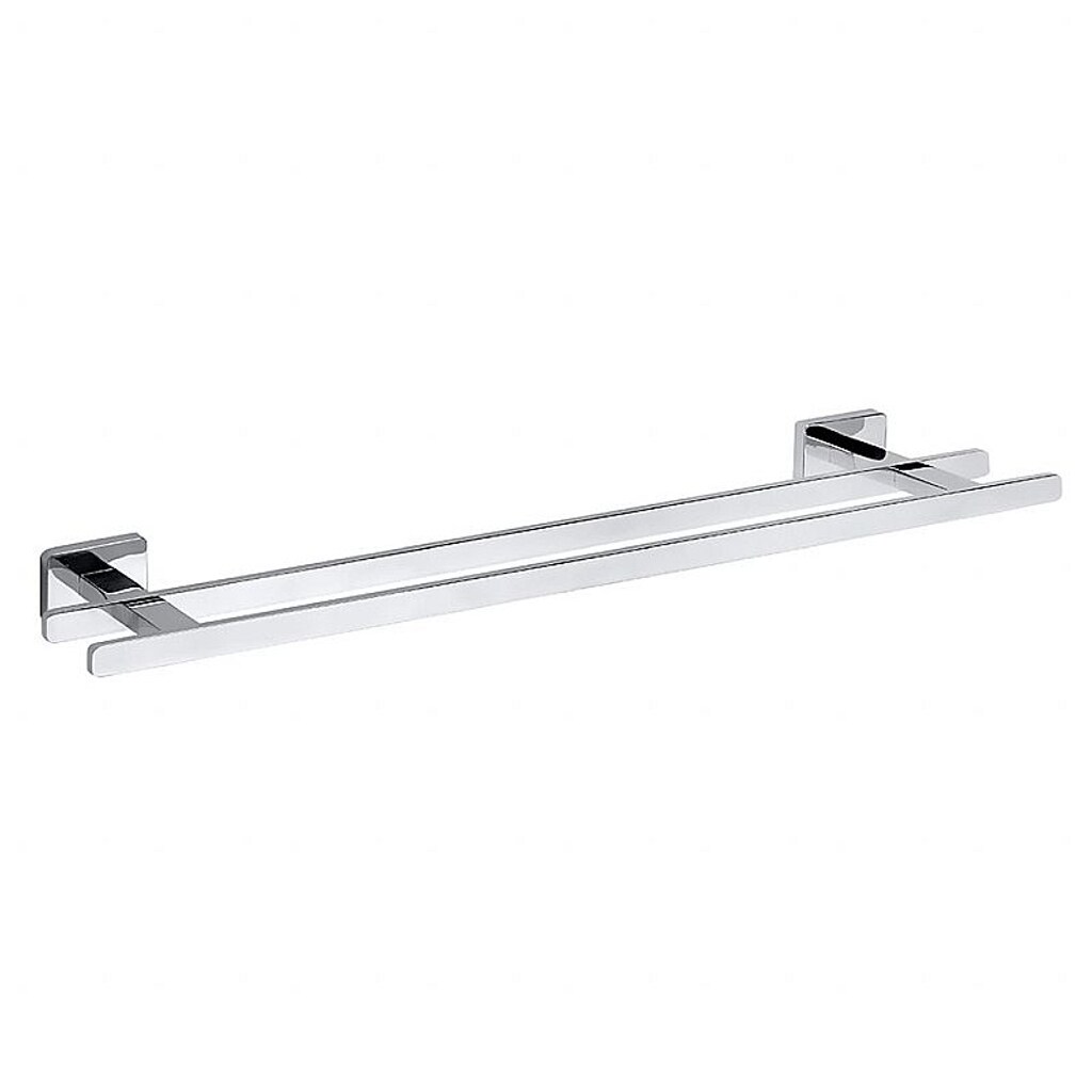 Brillantbad BIKI Doppelhandtuchhalter Chrom poliert 550x36x117 mm f&uuml;r Bad & K&uuml;che >> zum Bohren 
