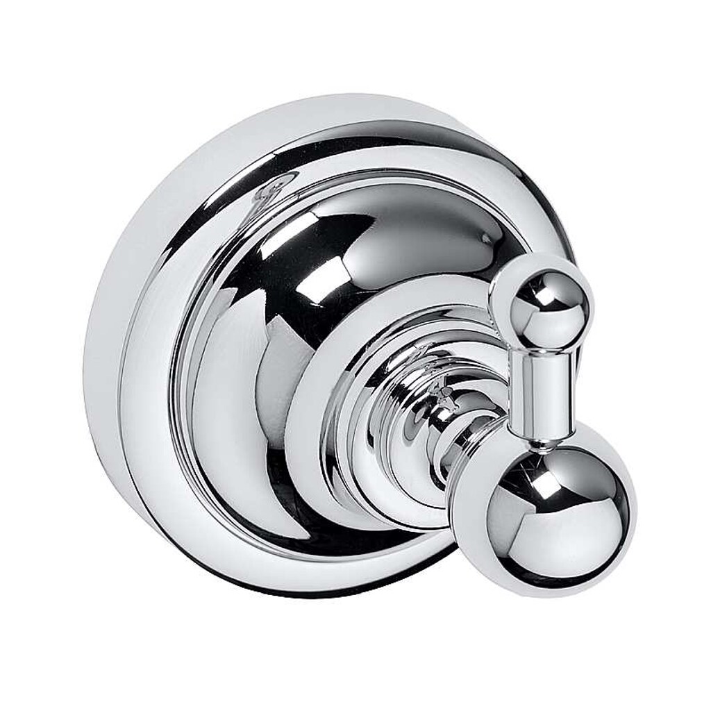 Brillantbad BETRO CHROM Kleiderhaken Messing Chrom 65x65x65 mm f&uuml;r Bad & K&uuml;che >> zum Bohren 