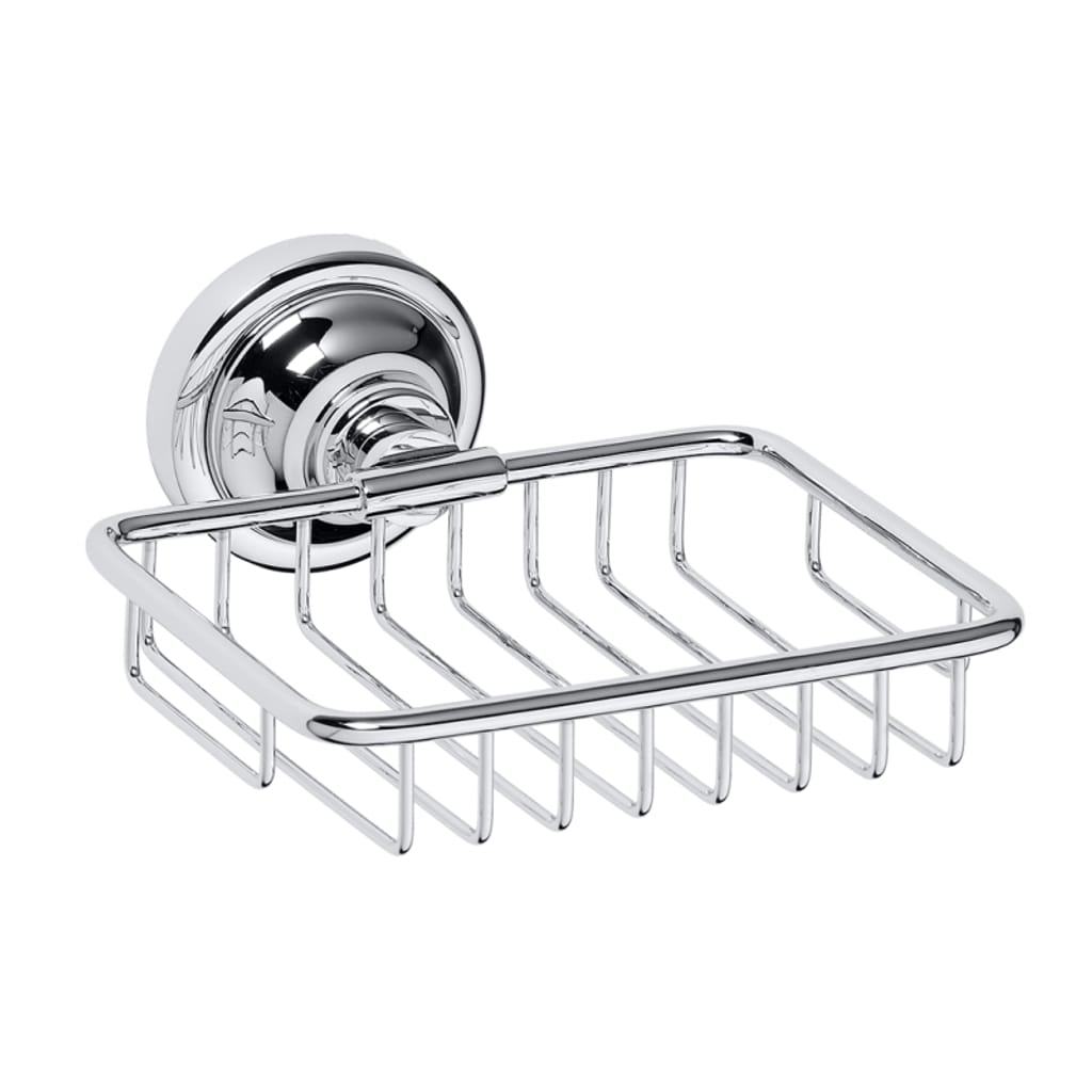 Brillantbad BETRO CHROM Seifenkorb Messing Chrom 140x65x142 mm f&uuml;r Bad & K&uuml;che >> zum Bohren 