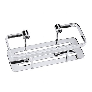 Brillantbad BYTRO Seifenkorb Edelstahl Kunststoff Chrom poliert 105x250x70 mm für Bad & WC >> zum Bohren 