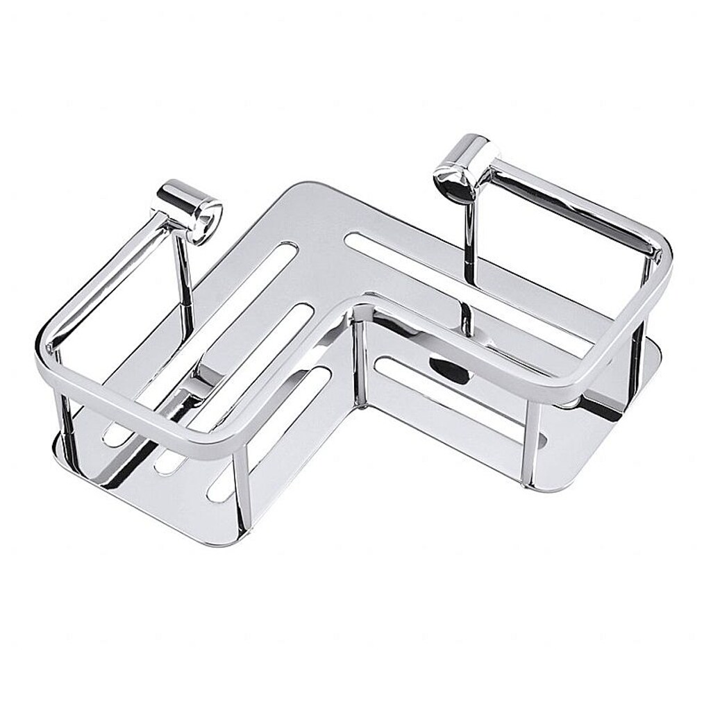 Brillantbad BYTRO Eckseifenkorb Messing Chrom poliert 210x285x75 mm f&uuml;r Bad & WC >> zum Bohren 