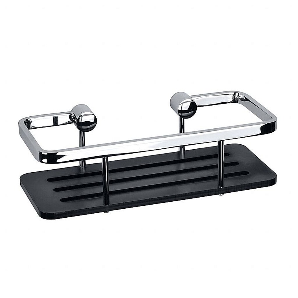 Brillantbad BYTRO Seifenkorb Messing Acryl Schwarz Chrom 110x250x78 mm f&uuml;r Bad & WC >> zum Bohren 