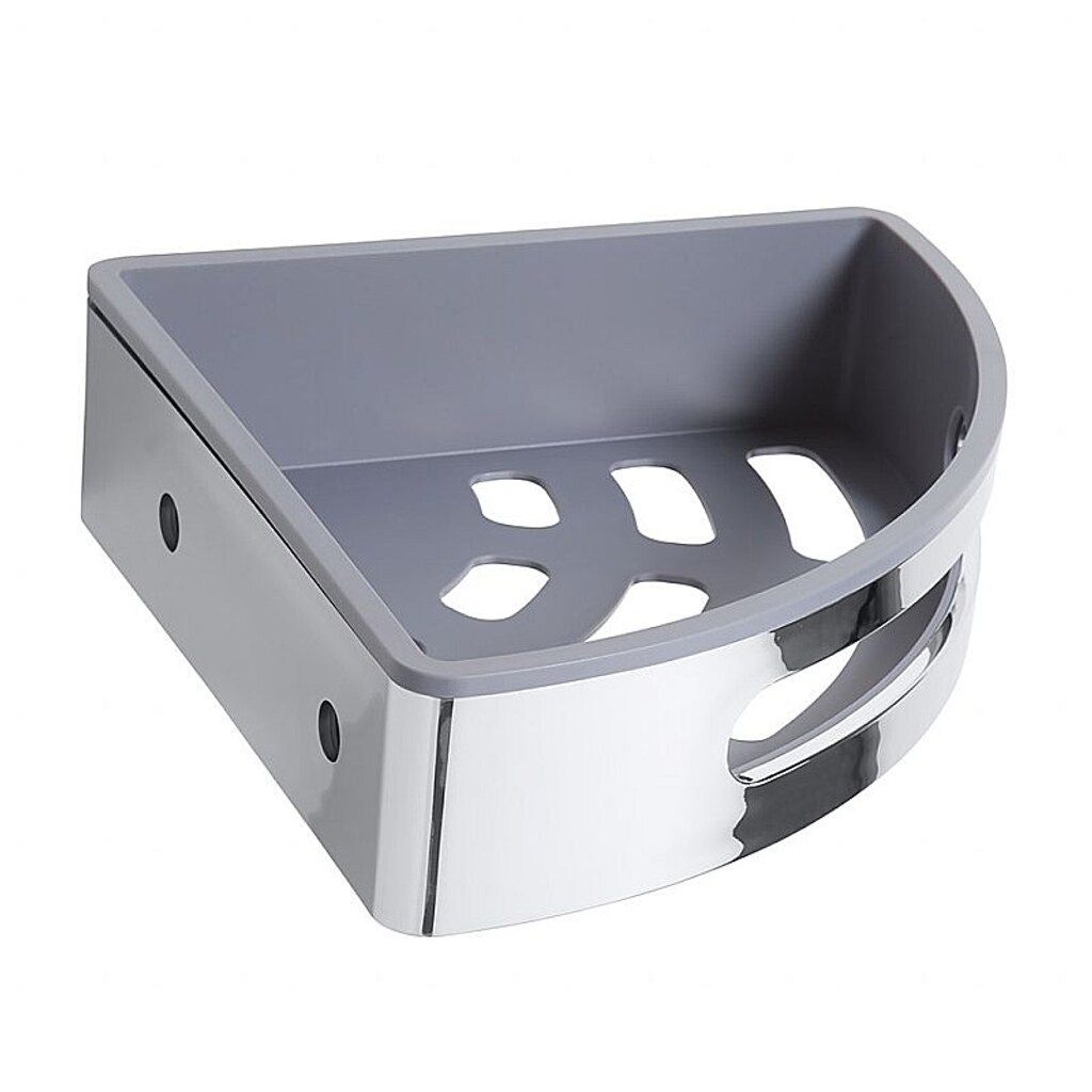 Brillantbad BYTRO Eckseifenkorb Kunststoff Chrom poliert 235x315x67 mm f&uuml;r Bad & WC >> zum Bohren 