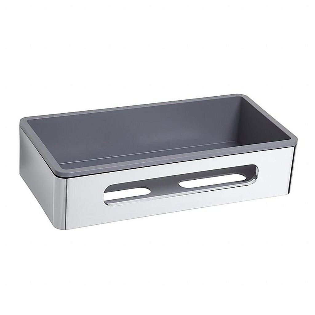 Brillantbad BYTRO Seifenkorb Kunststoff Chrom poliert 139x279x65 mm f&uuml;r Bad & WC >> zum Bohren 