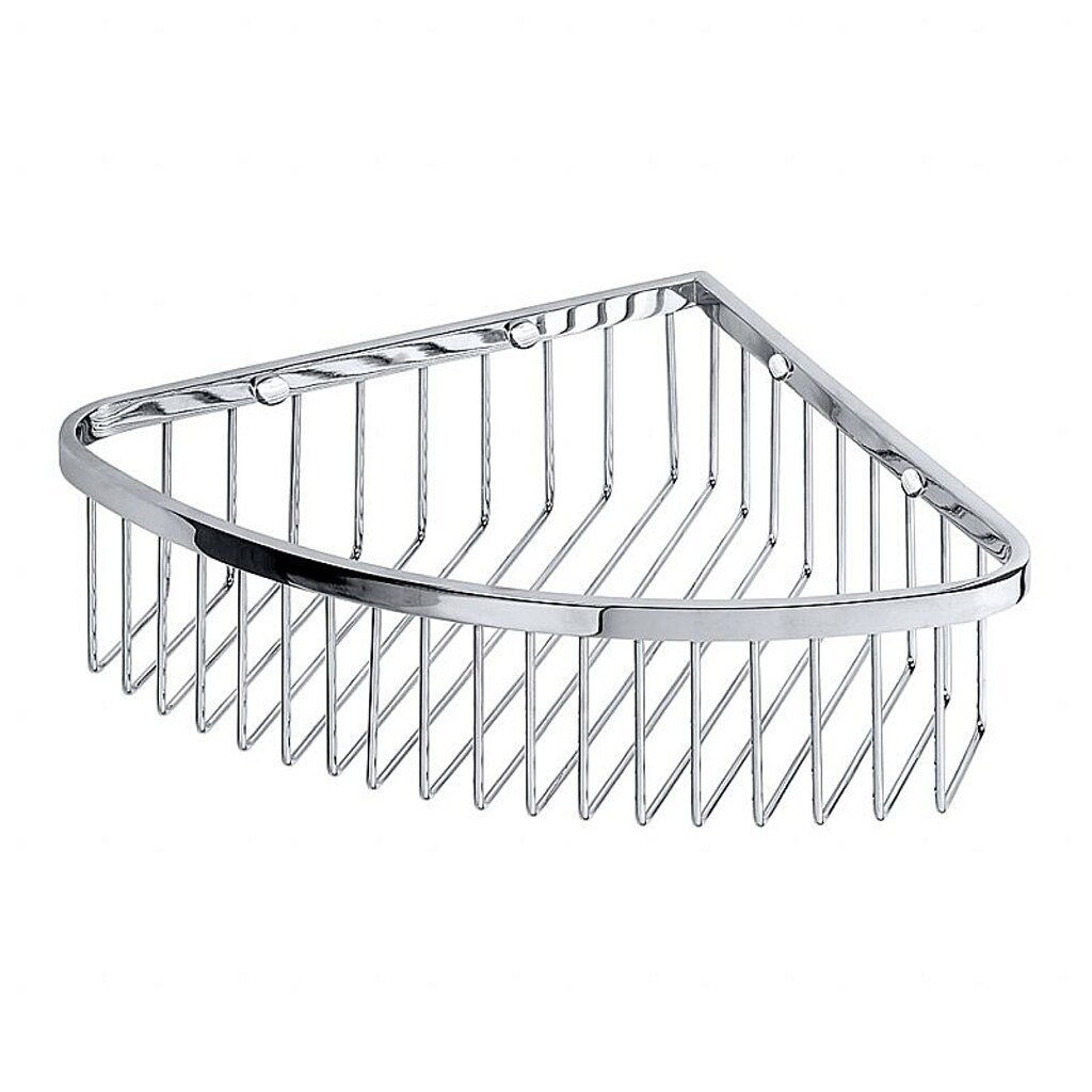 Brillantbad BYTRO Eckseifenkorb Messing Chrom poliert 230x300x80 mm f&uuml;r Bad & WC >> zum Bohren 