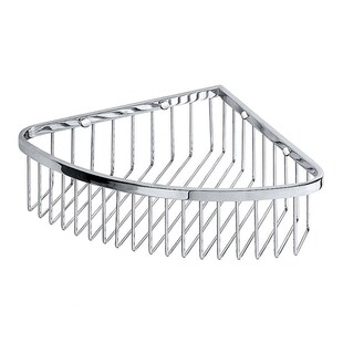 Brillantbad BYTRO Eckseifenkorb Messing Chrom poliert 230x300x80 mm für Bad & WC >> zum Bohren 