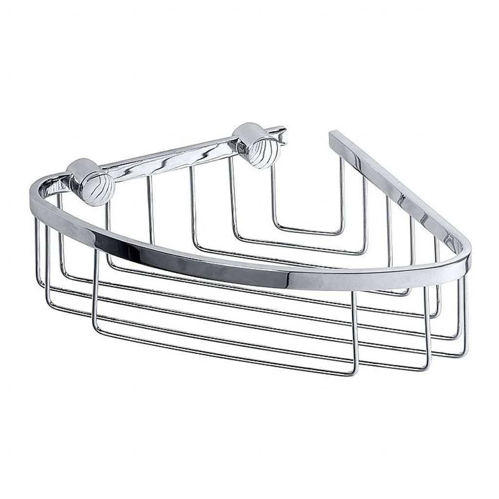 Brillantbad BYTRO Eckseifenkorb Messing Chrom poliert 185x260x70 mm f&uuml;r Bad & WC >> zum Bohren 