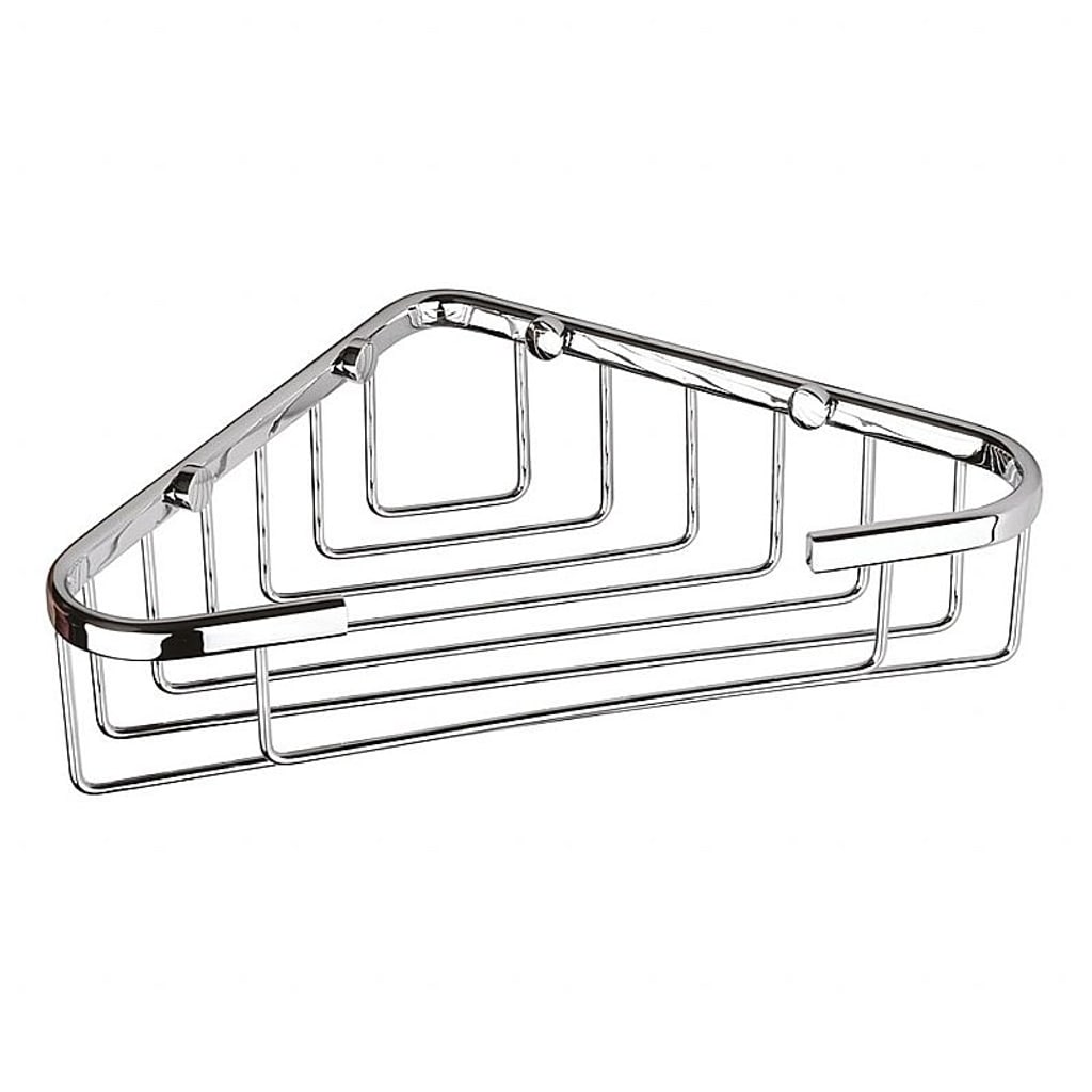 Brillantbad BYTRO Eckseifenkorb Messing Chrom poliert 155x250x60 mm f&uuml;r Bad & WC >> zum Bohren 