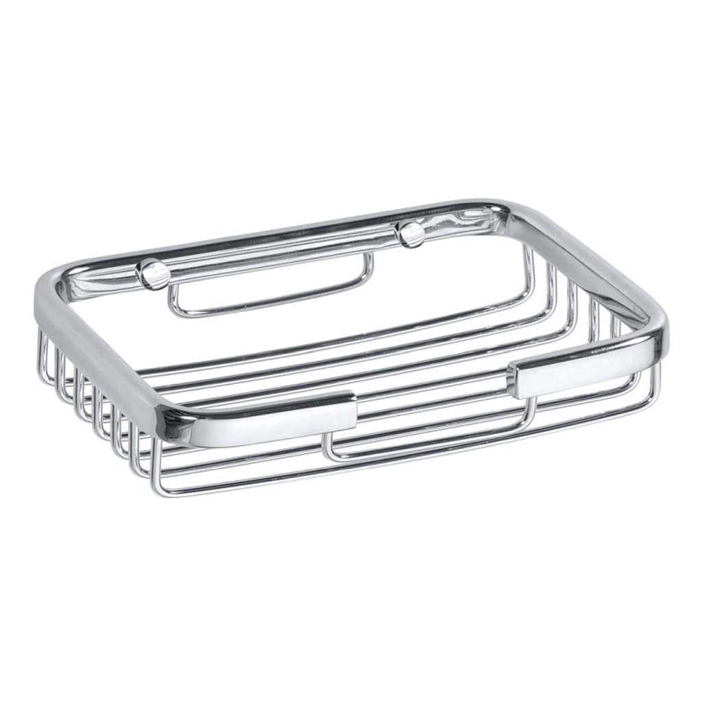 Brillantbad BYTRO Seifenkorb Messing Chrom poliert 90x130x30 mm f&uuml;r Bad & WC >> zum Bohren 