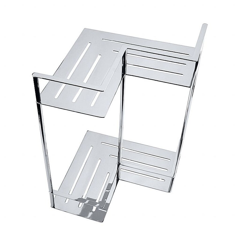 Brillantbad BYTRO Doppeleckseifenkorb Edelstahl Chrom poliert 240x355x375 mm f&uuml;r Bad & WC >> zum Bohren 