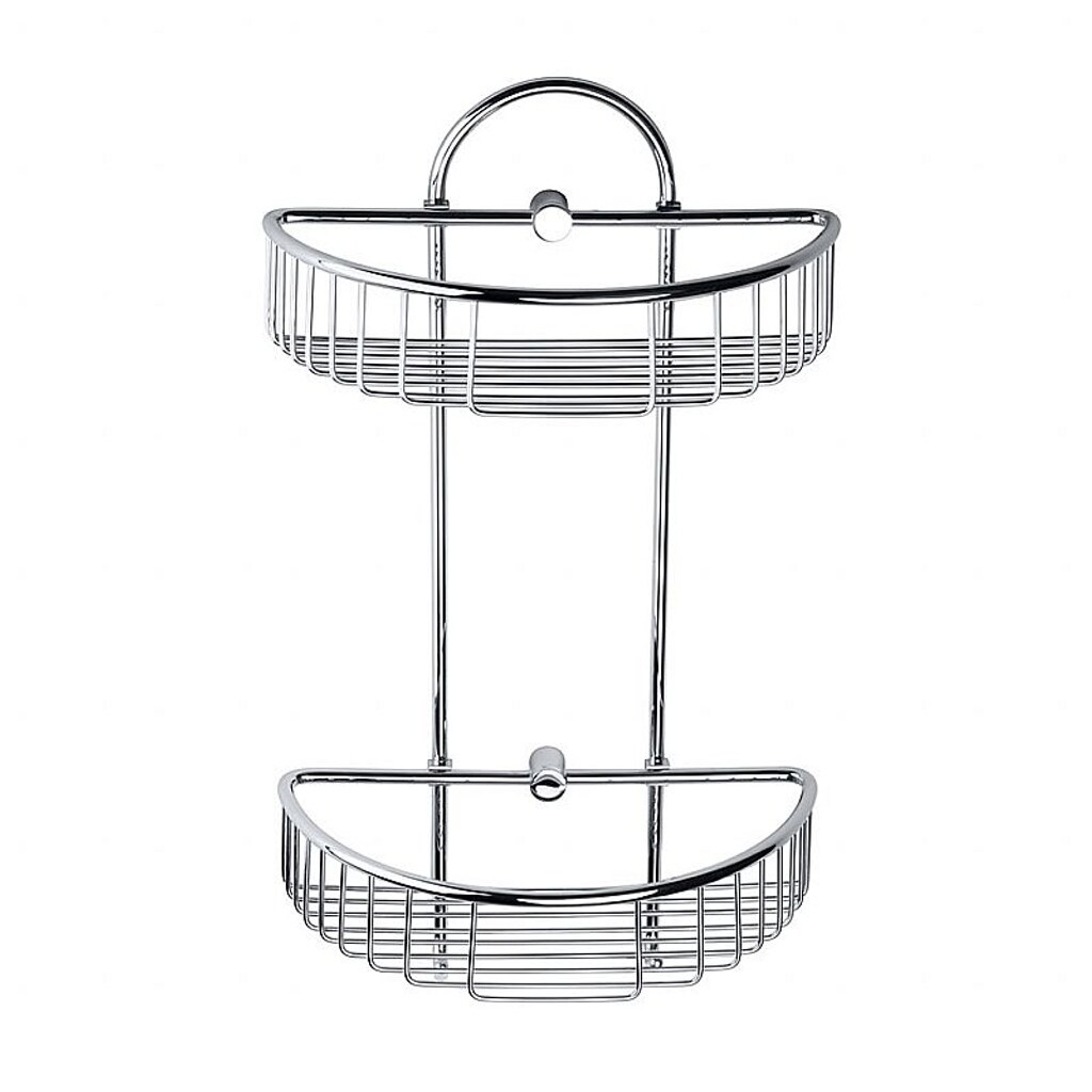 Brillantbad BYTRO Doppelseifenkorb Messing Chrom poliert 155x275x485 mm f&uuml;r Bad & WC >> zum Bohren 