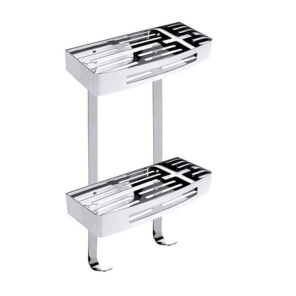 Brillantbad BYTRO Doppelseifenkorb Edelstahl poliert 115x305x380 mm f&uuml;r Bad & WC >> zum Bohren 