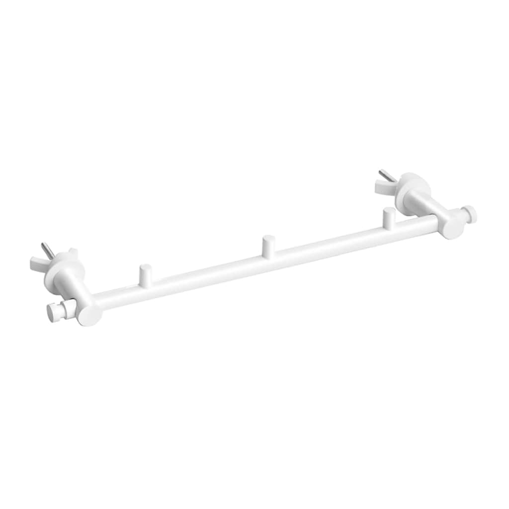 Brillantbad BAWELL Heizk&ouml;rperhandtuchhalter Stahl Komaxit Wei&szlig; 90x355x32 mm f&uuml;r Bad & K&uuml;che >> zum Festschrauben 