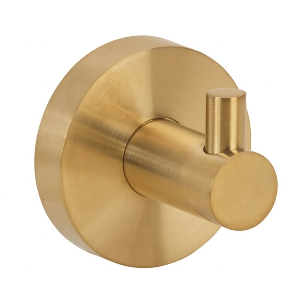 Brillantbad BABLO Kleiderhaken Messing Gold matt 50x55x55 mm f&uuml;r Bad & K&uuml;che >> zum Bohren oder Kleben* 