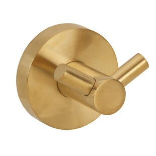 Brillantbad BABLO Doppelkleiderhaken Messing Gold matt 50x55x55 mm für Bad & Küche >> zum Bohren oder Kleben* 
