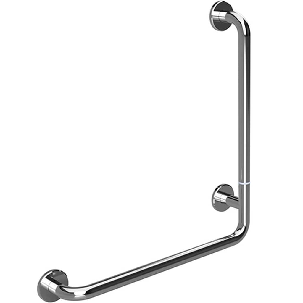 Brillantbad BELP Duschgriff Steckbar Rechts Edelstahl poliert mit Abdeckung 110x630x680 mm, 120 kg Traglast f&uuml;r Bad & WC >> zum Bohren 