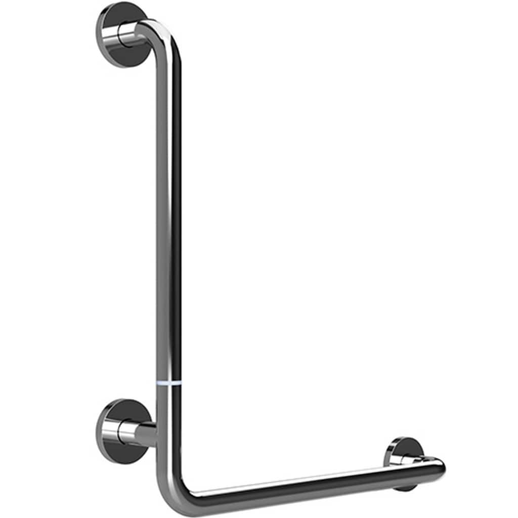 Brillantbad BELP Duschgriff Steckbar Links Edelstahl poliert mit Abdeckung 110x630x680 mm, 120 kg Traglast f&uuml;r Bad & WC >> zum Bohren 