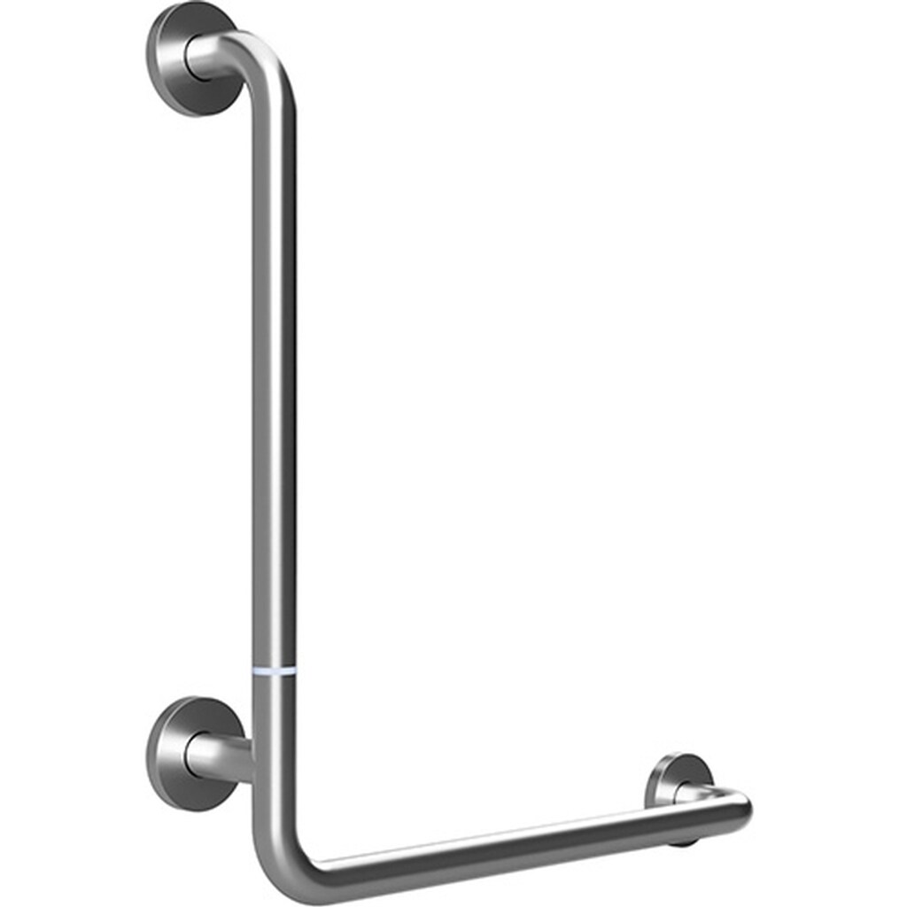 Brillantbad BELP Duschgriff Steckbar Links Edelstahl geb&uuml;rstet mit Abdeckung 110x630x680 mm, 120 kg Traglast f&uuml;r Bad & WC >> zum Bohren 