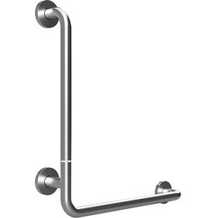 Brillantbad BELP Duschgriff Steckbar Links Edelstahl gebürstet mit Abdeckung 110x630x680 mm, 120 kg Traglast für Bad & WC >> zum Bohren 
