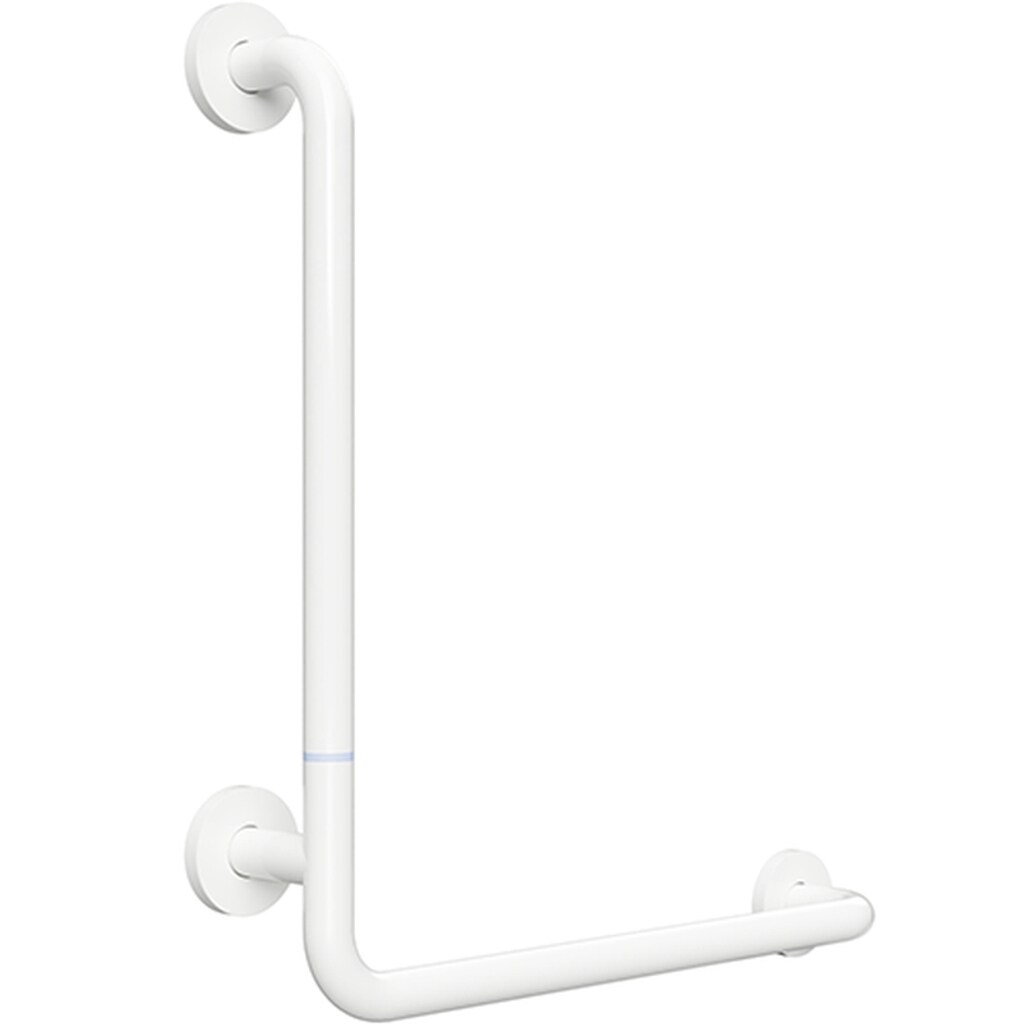 Brillantbad BELP Duschgriff Steckbar Links Eisen Wei&szlig; mit Abdeckung 110x630x680 mm, 120 kg Traglast f&uuml;r Bad & WC >> zum Bohren 