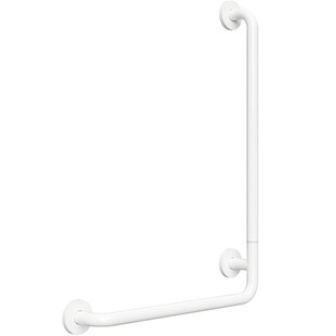 Brillantbad BELP Duschgriff Steckbar Rechts Eisen Weiß mit Abdeckung 110x630x890 mm, 120 kg Traglast für Bad & WC >> zum Bohren 