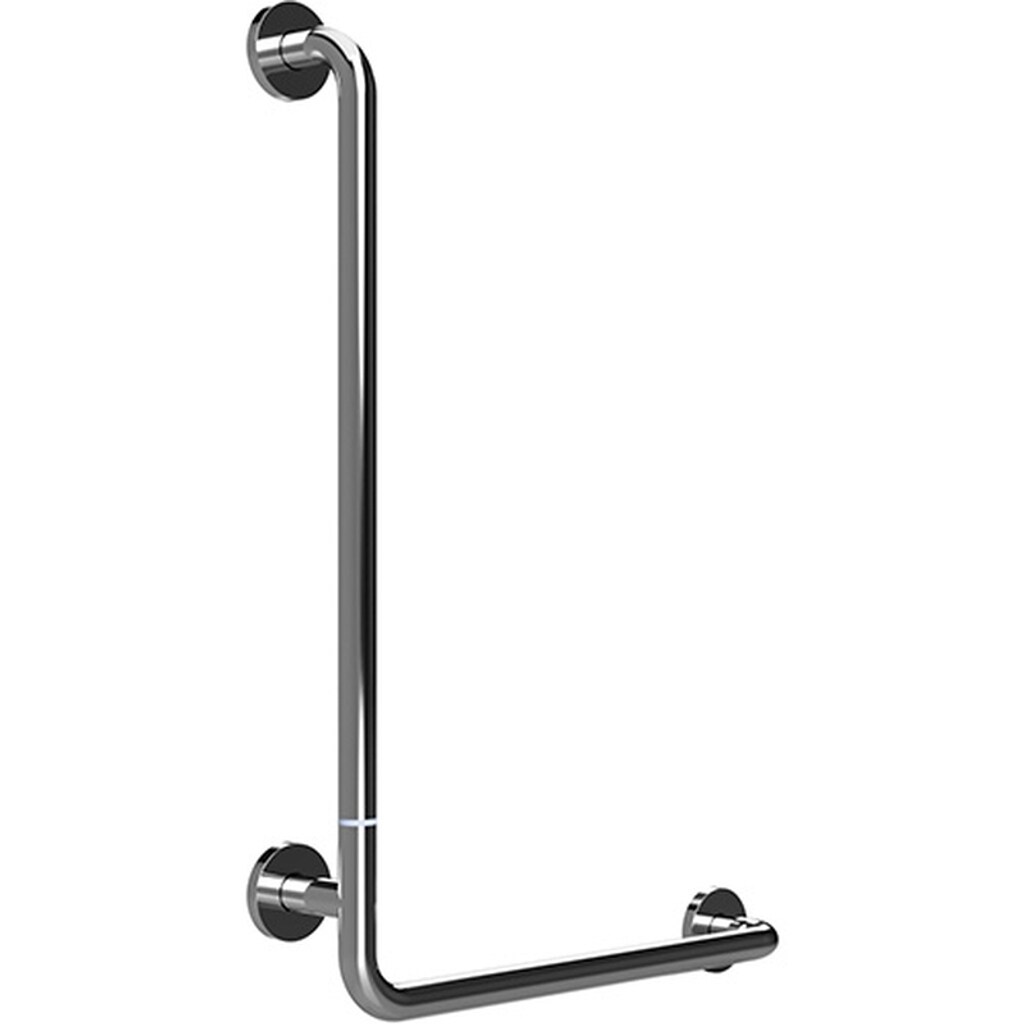 Brillantbad BELP Duschgriff Steckbar Links Edelstahl poliert mit Abdeckung 110x630x890 mm, 120 kg Traglast f&uuml;r Bad & WC >> zum Bohren 