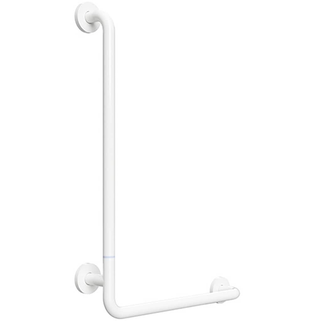 Brillantbad BELP Duschgriff Steckbar Links Eisen Wei&szlig; mit Abdeckung 110x625x885 mm, 120 kg Traglast f&uuml;r Bad & WC >> zum Bohren 