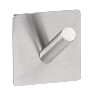Brillantbad BEASY Kleiderhaken Edelstahl gebürstet 38x45x45 mm für Bad & Küche >> zum Kleben 