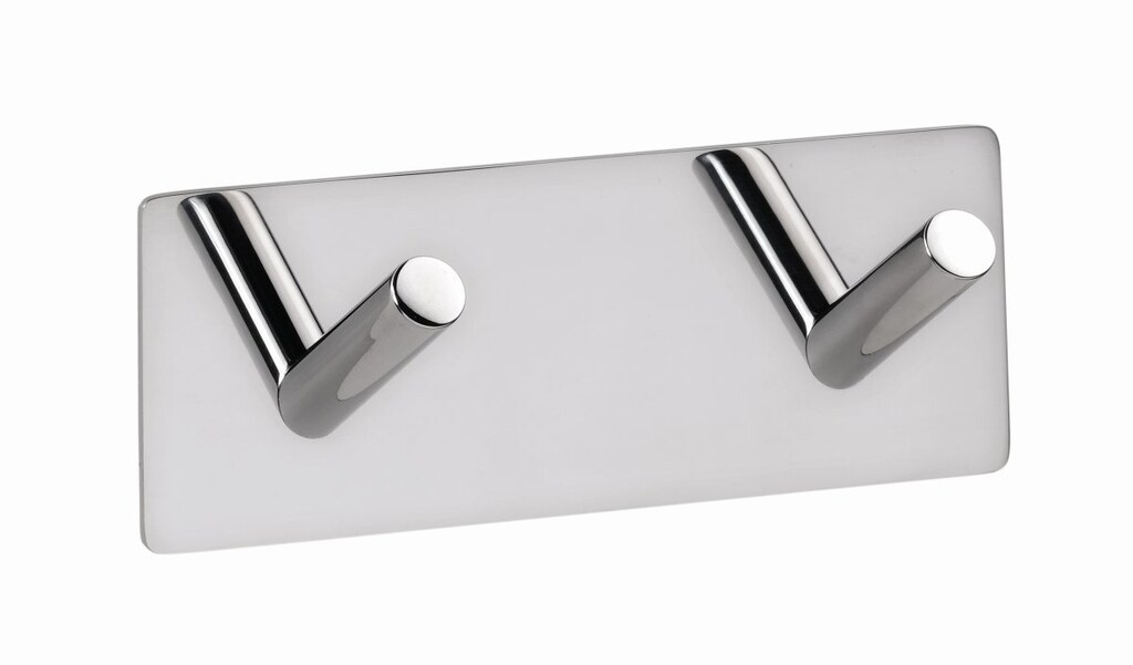 Brillantbad BEASY Kleiderhaken Edelstahl poliert 38x115x45 mm f&uuml;r Bad & K&uuml;che >> zum Kleben 