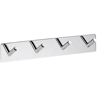 Brillantbad BEASY Hakenleiste Edelstahl poliert 38x255x45 mm für Bad & Küche >> zum Kleben 